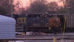 CSX 914 sits wrecked at Howell Yard